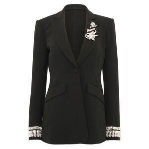 NWT Cinq à Sept Cheyenne Stacked Jewelry Embellished Blazer